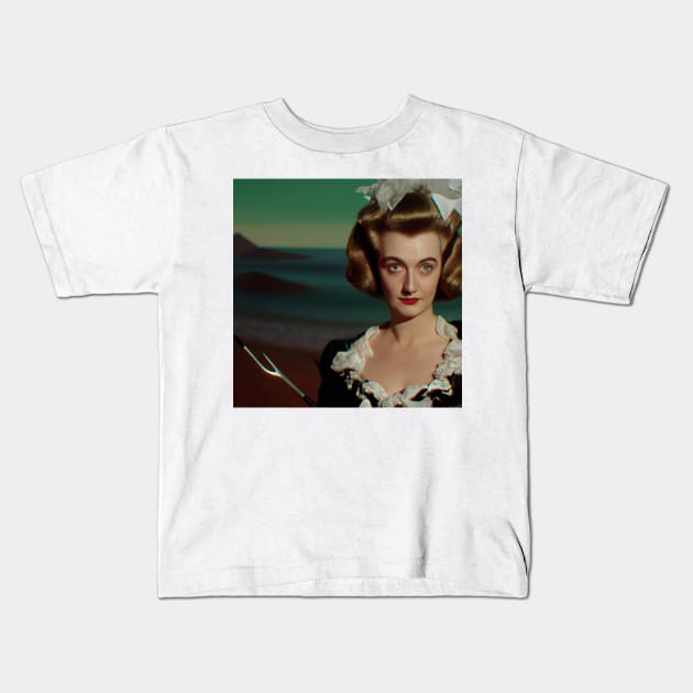 The Timeless Talent of Bette Davis Kids T-Shirt by tearbytea